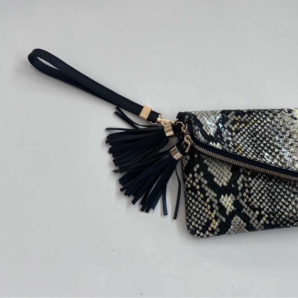 Henry Bendel NY snakeskin wristlet clutch bag - Picture 11 of 14